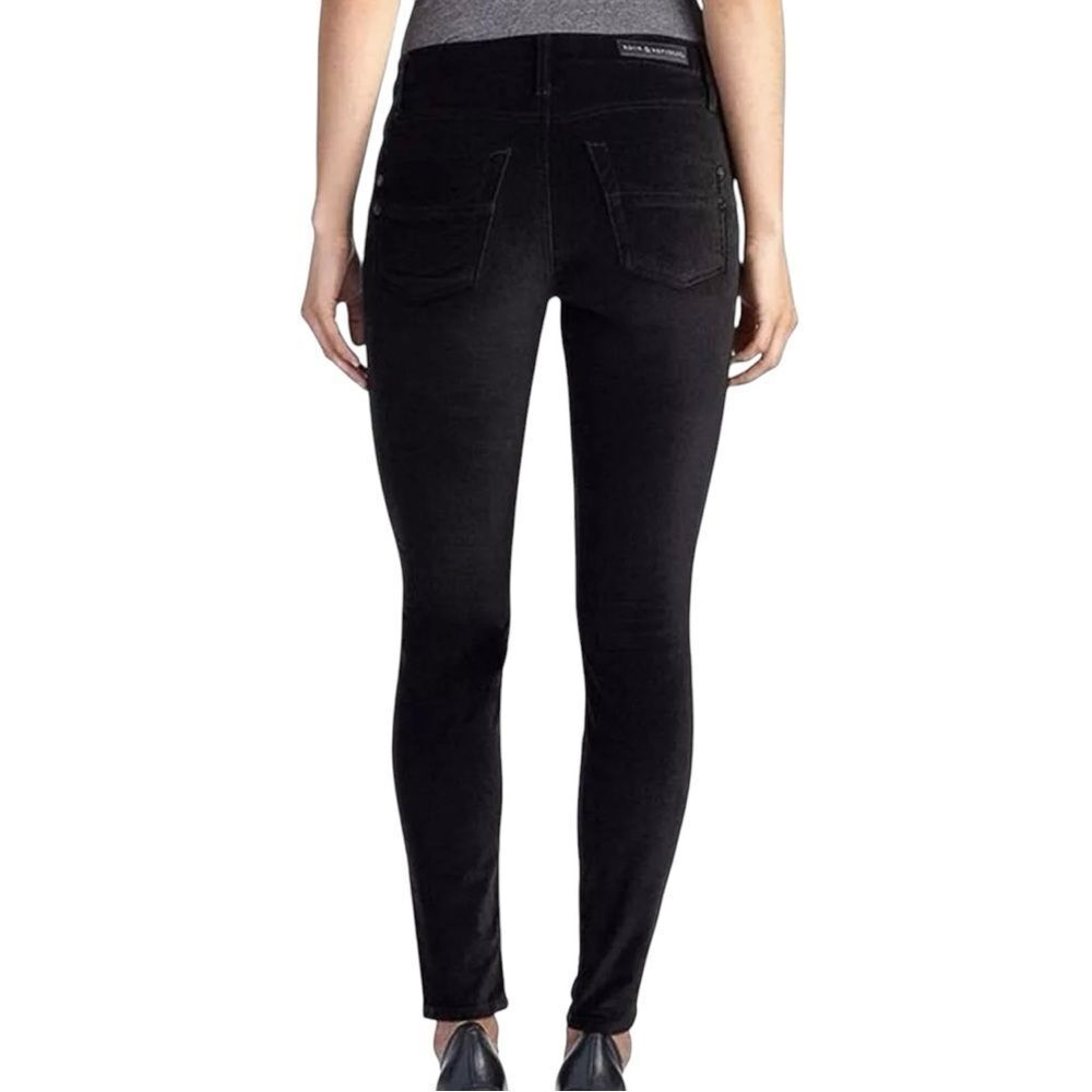 Rock & Republic Kashmiere Black Velour Legging Jeans M